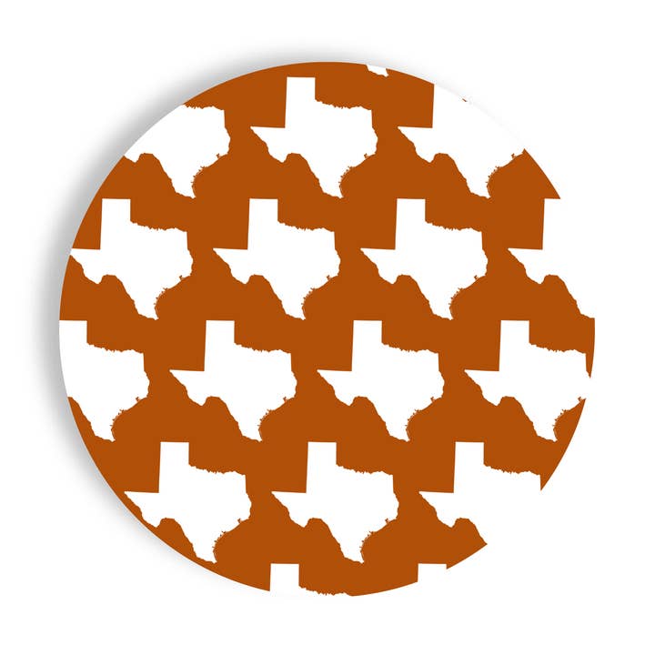 Burnt Orange TX 24ct 7" Paper Plates– App/Dessert Separates for wholesale by Fabuplates