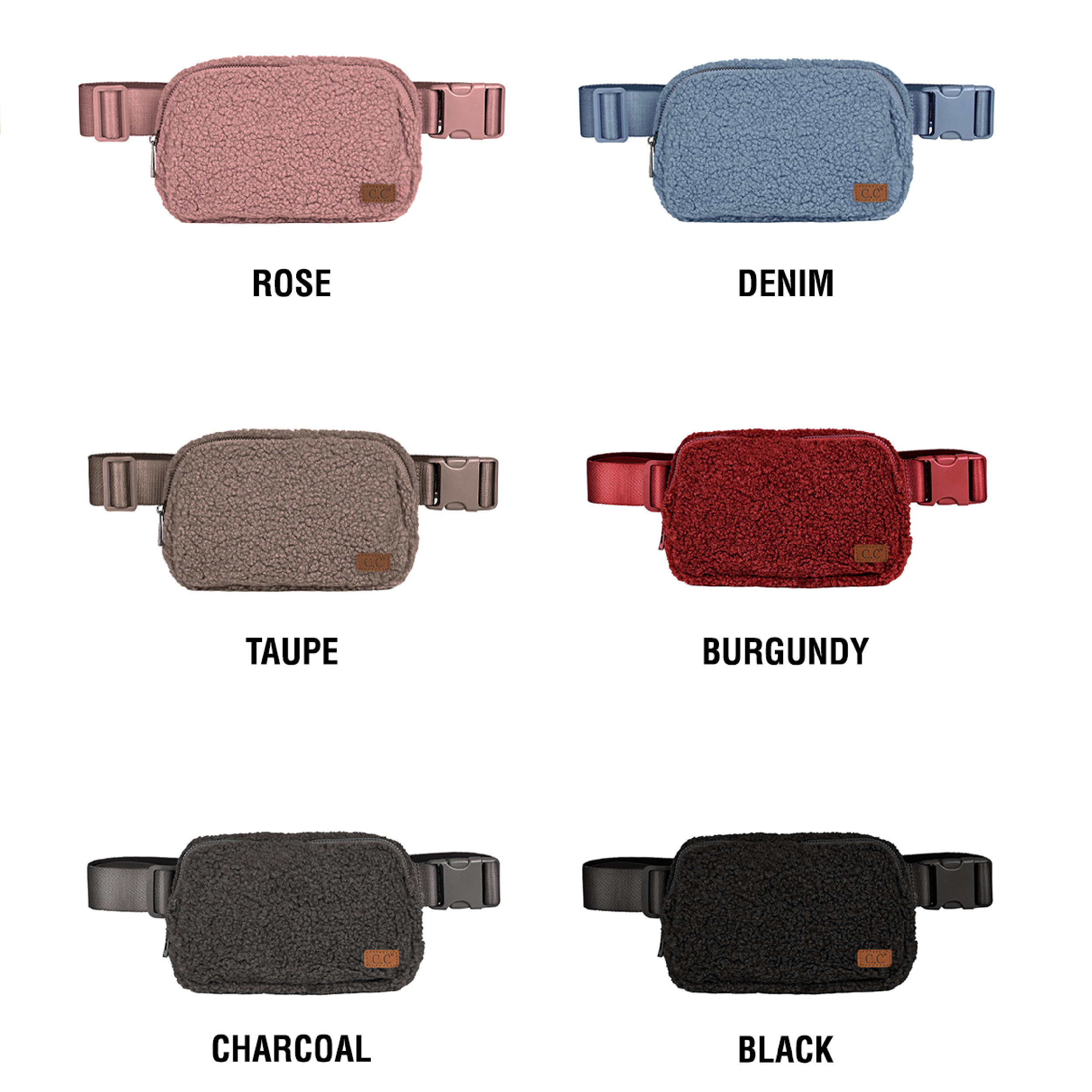 Truly Contagious - Wholesale Belt Bag - Women's - CC Sherpa Unisex Belt Bag Fanny Pack BGS005715
