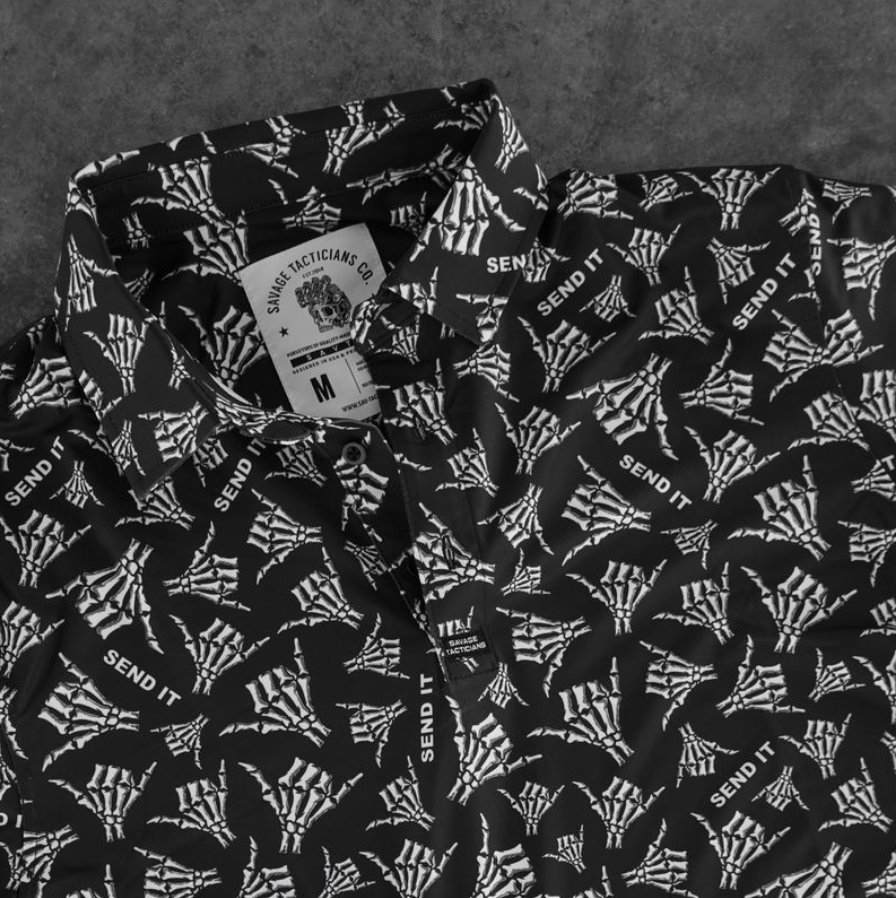 SAVAGE TACTICIANS - Wholesale Polo - Men's - Performance Polo - Send It3