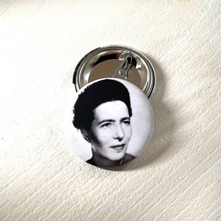 Momokin - Wholesale Lapel Pin/Button - Simone de Beauvoir - button1
