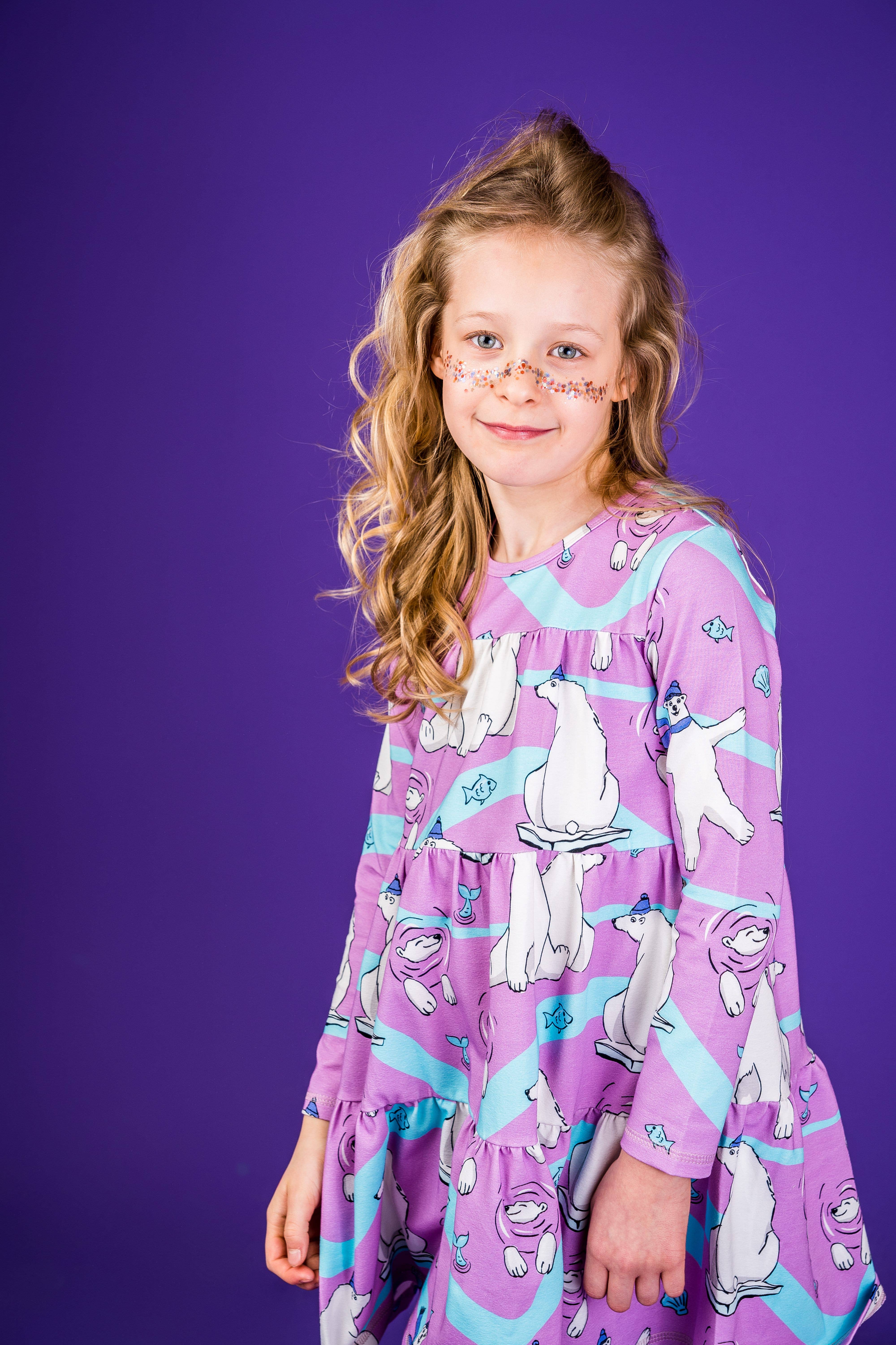 Mullido – wholesale Klänning – Barn – ISBJÖRN - A-LINJEKLÄNNING - AW249