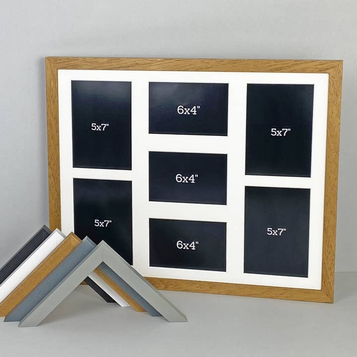 Photoframesandmore - Venta al por mayor Marcos de fotos - Marco de 40 x 50 cm, tiene capacidad para tres fotos de 15 x 10 cm y cuatro fotos de 12,7 x 17,8 cm.