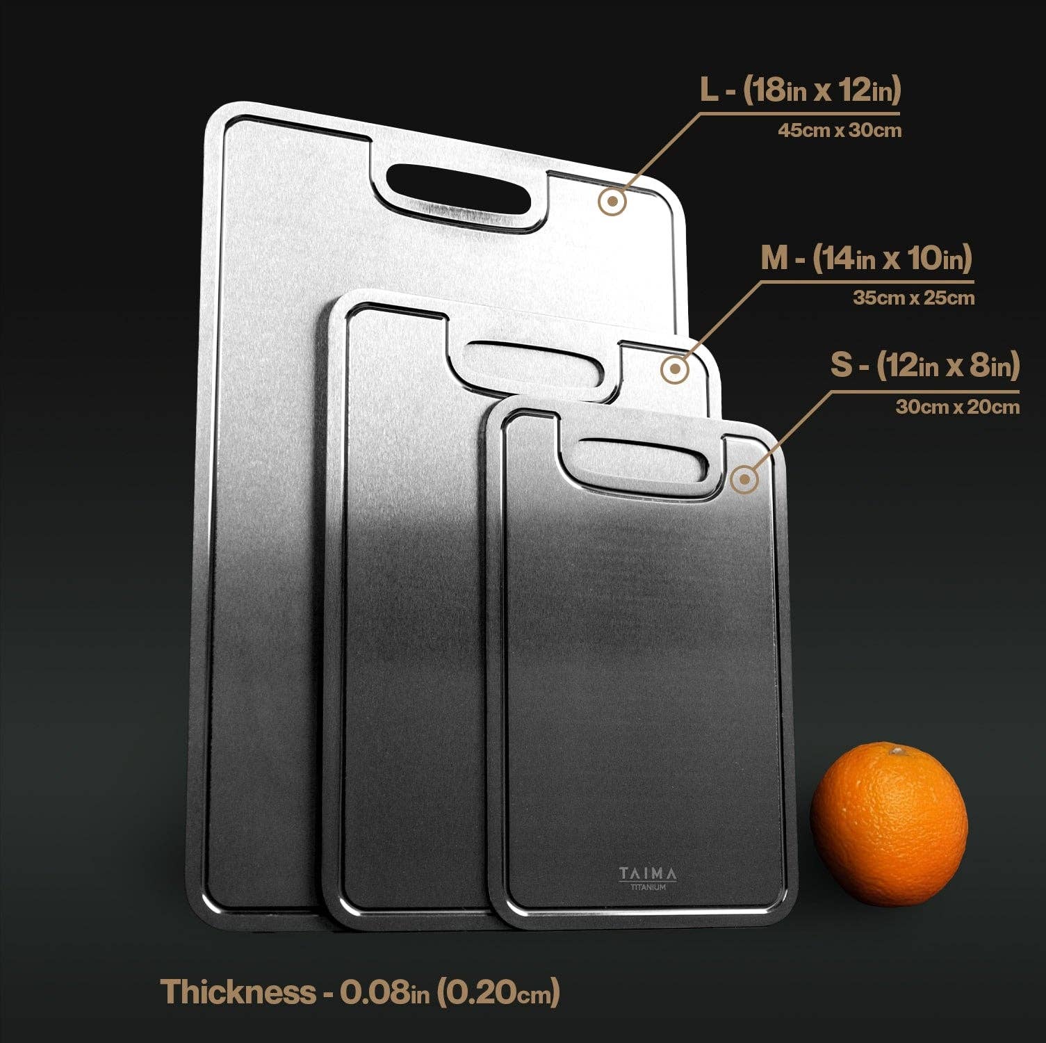 Taima - Wholesale Cutting Board - Certified Taima® Pure Titanium Cutting Board - V2 Updated Design3
