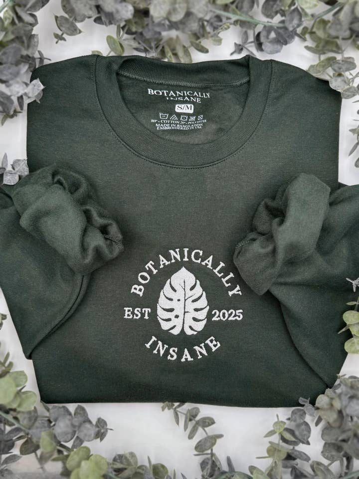 Botanically Insane - Wholesale Sweatshirt - Unisex - Botanically Insane™ Embroidered Crewneck Sweatshirt6
