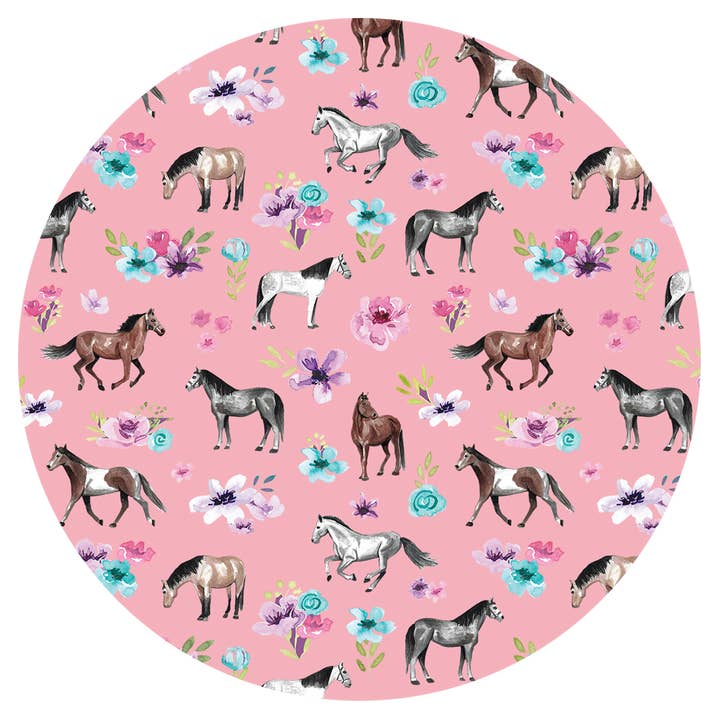 My Fancy Pony - Wholesale Scrunchie - Women's - Pink Spring Florals Satin Scrunchie