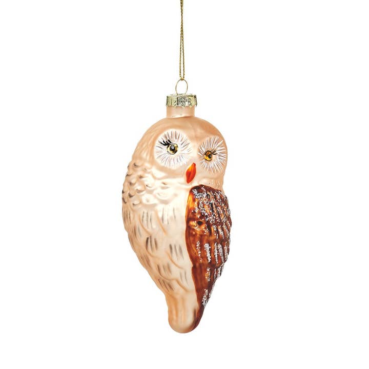 Woodland Owl Shaped Bauble for wholesale by Sass & Belle Europe