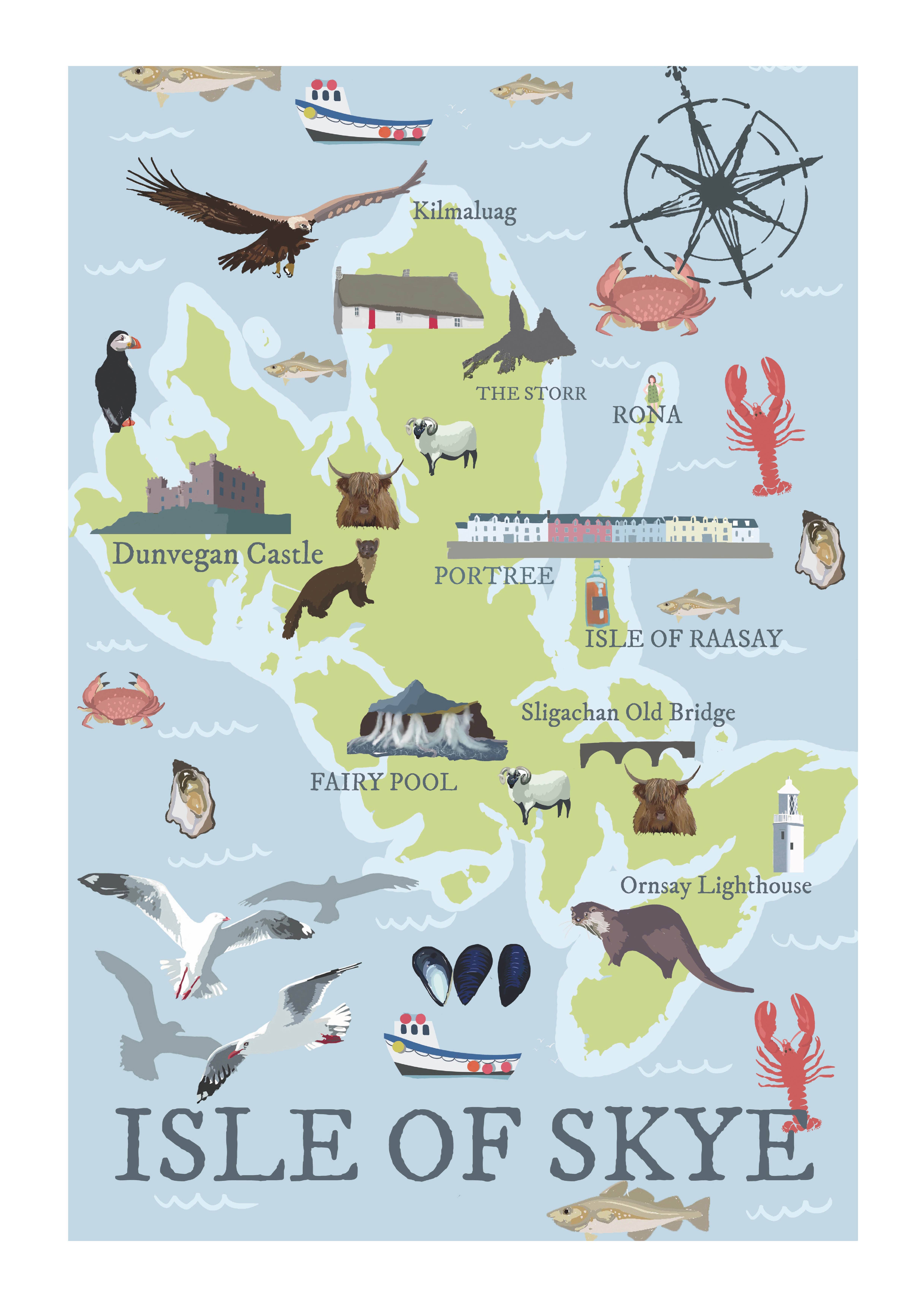 BETTY BOYNS MAPS - Vendita all'ingrosso Calamite - Magnete da Frigo con Mappa Illustrata34