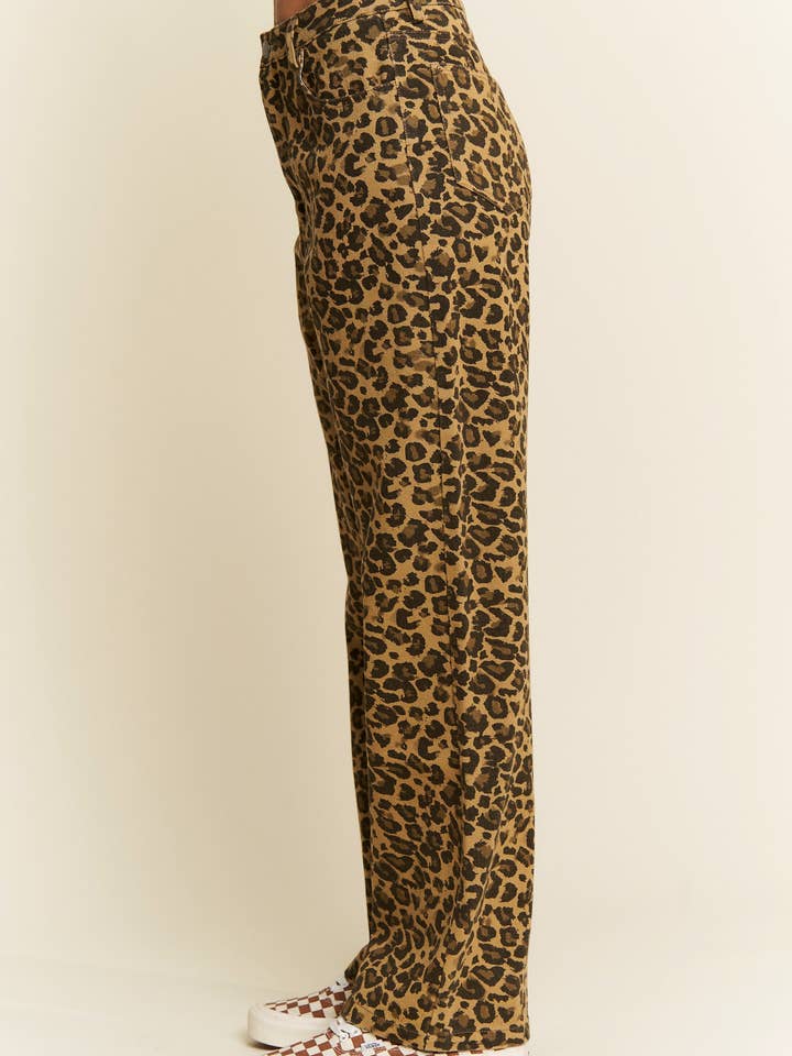JADE BY JANE - Wholesale Jeans - Dames - GROTE MAAT LEOPARDPRINT DENIM BROEK14