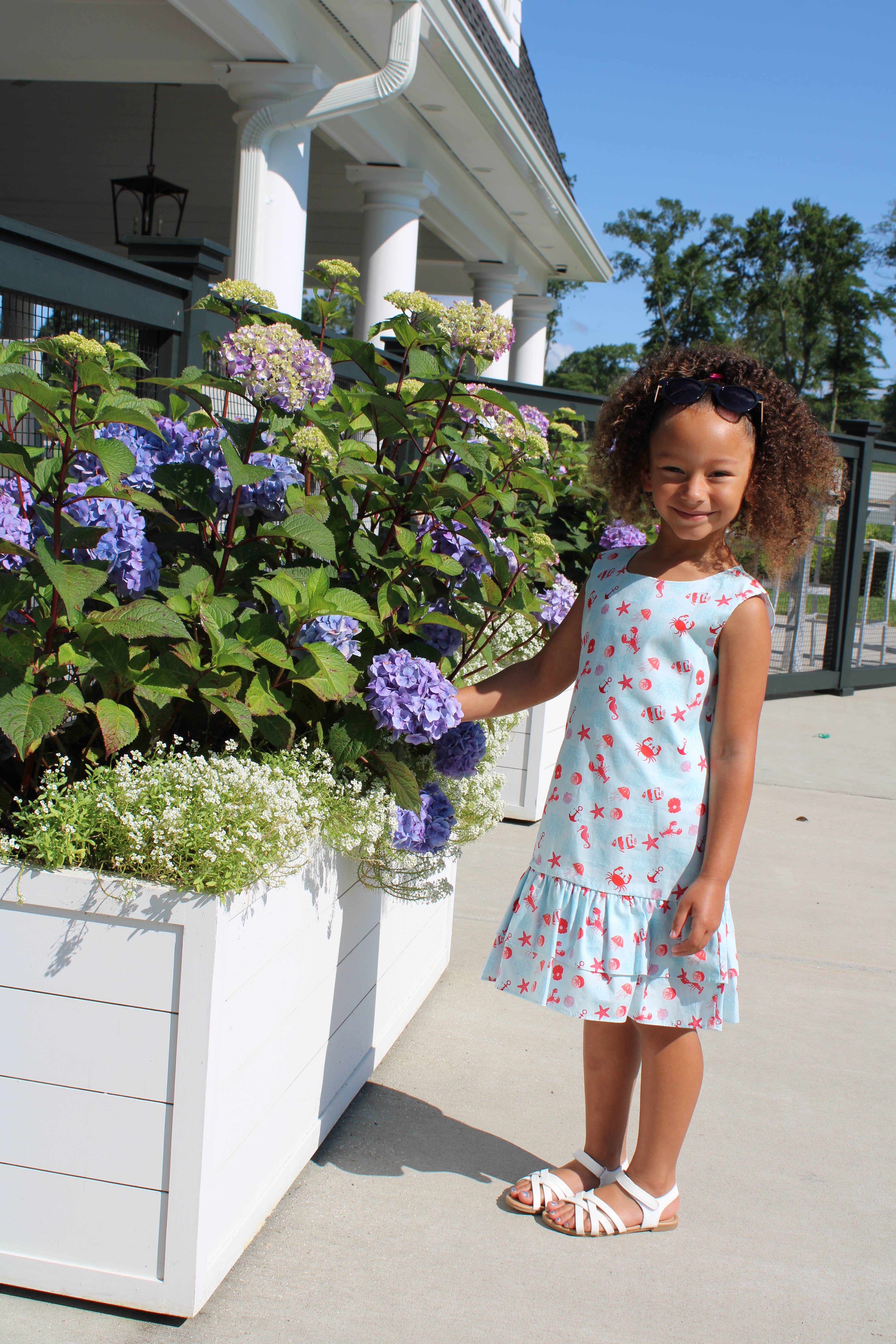 Minna - Wholesale Dress - Kids - Drop waist Dress - Summertime at the Cape Sea Creatures21