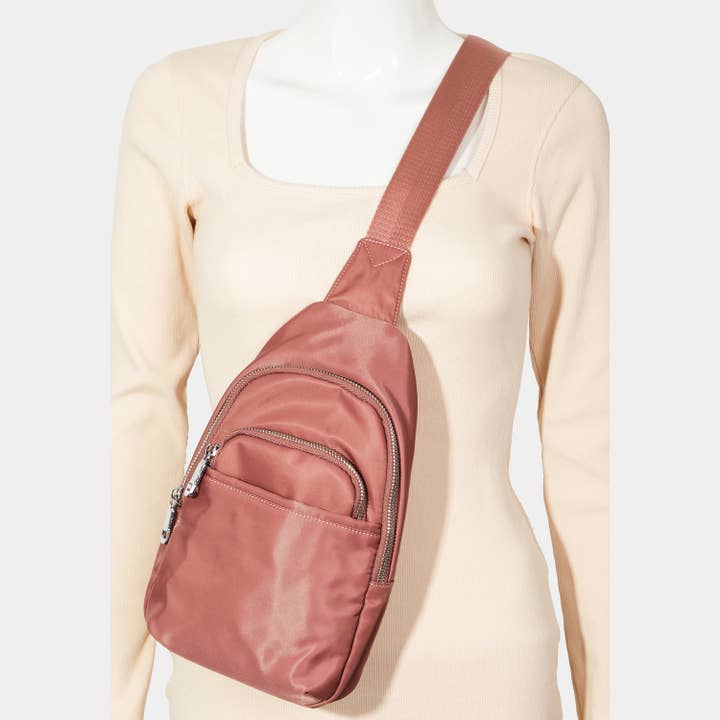 Collections by Fame Accessories - Wholesale Crossbody Bag - Women's - Nylon Sling Bag