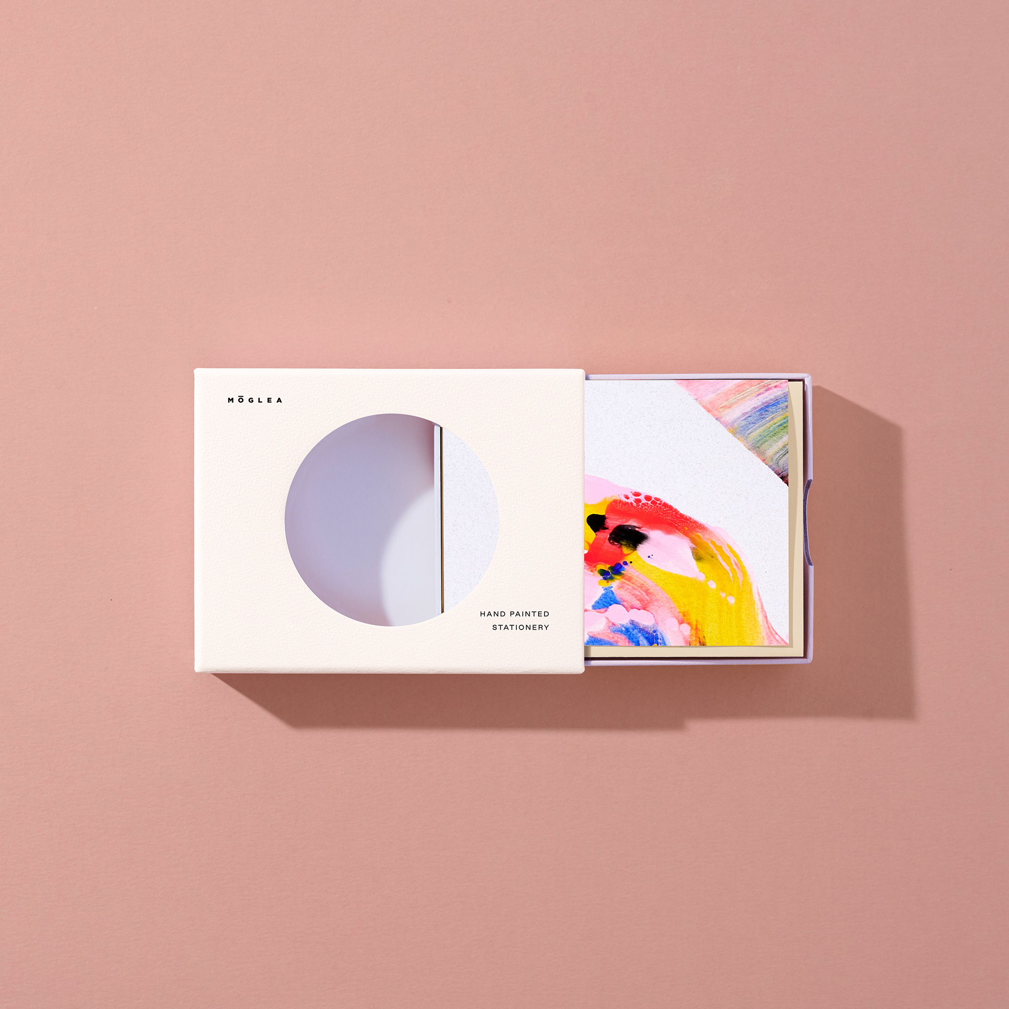 Moglea - Wholesale Stationery/Notecard Set - Rainbow Swirl Stationery Set2