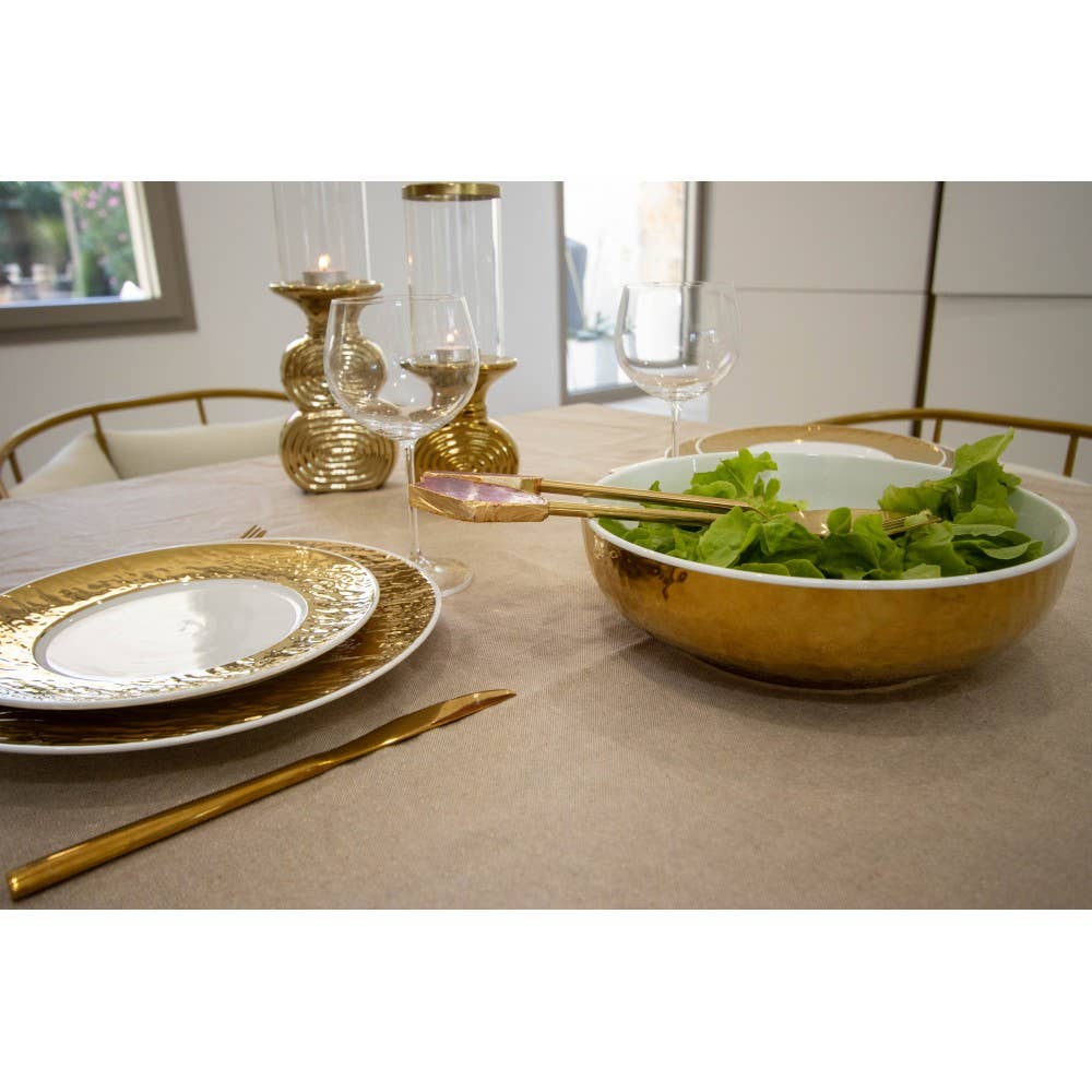 AULICA - Vente Bougeoirs - Photophore doré spirale 11x10x33cm2