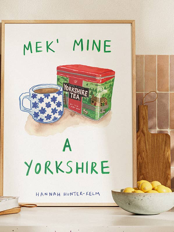 Yorkshire Tea - Yorkshire Food Kitchen Print for wholesale by Hannah Hunter-Kelm