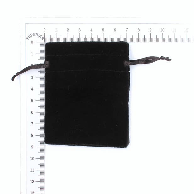 Inca UK – wholesale Presentpåse – 9 x 7 cm. Svart sammet påse2