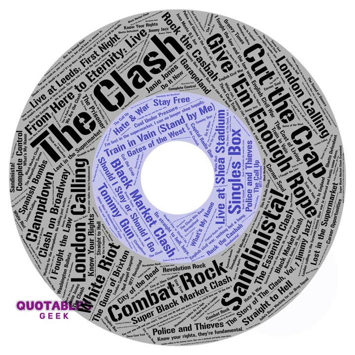 The Clash - The Album Collection for wholesale by Quotables Geek Custom Designs