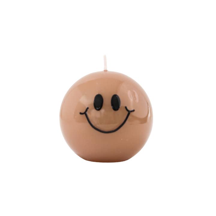 Smiley Candle – 7.5 cm - Sand for wholesale by Aifcandles