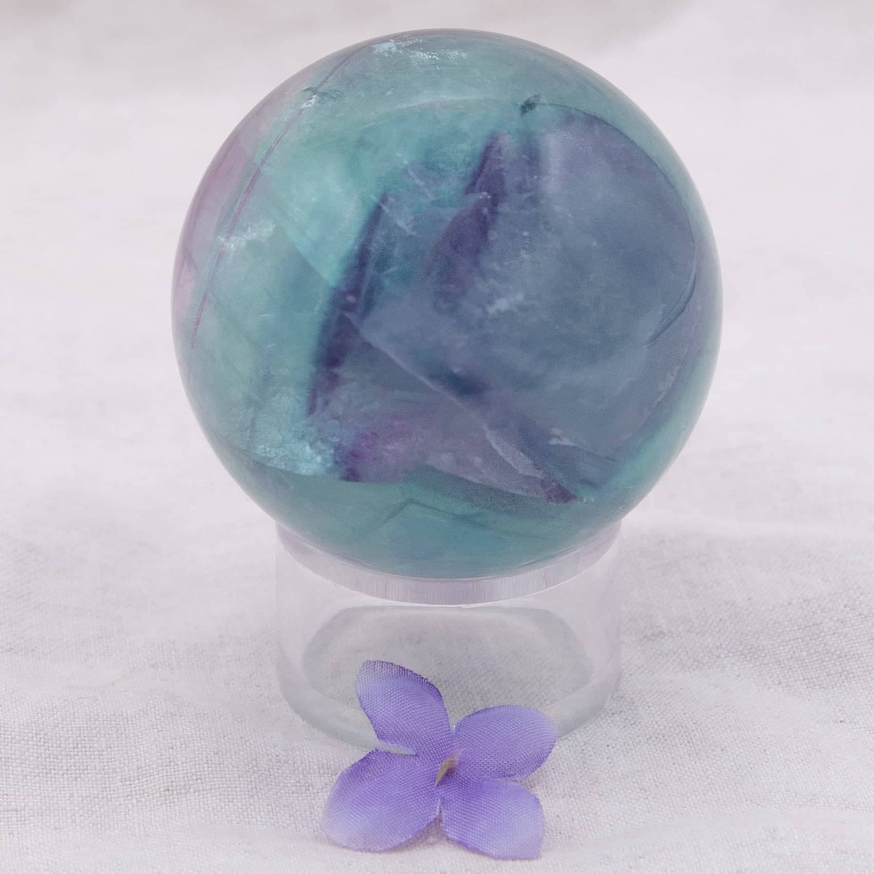 Tiny Rituals - Wholesale Spiritual Stone/Crystal - Rare Rainbow Fluorite Spheres - AAA Premium Quality97