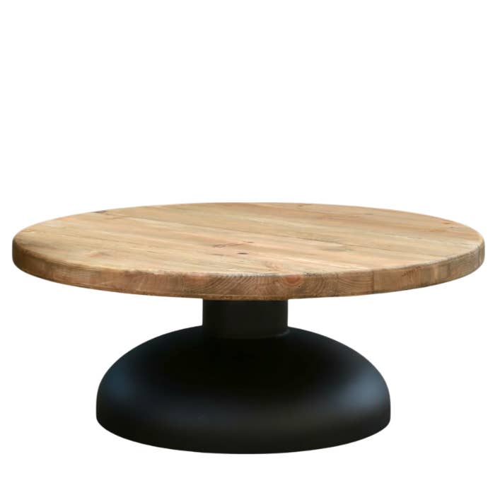 FN120 Recycled Pine/Iron Coffee Table 35.5" x 11.75" PK 1 for wholesale by Myrians Home Decor