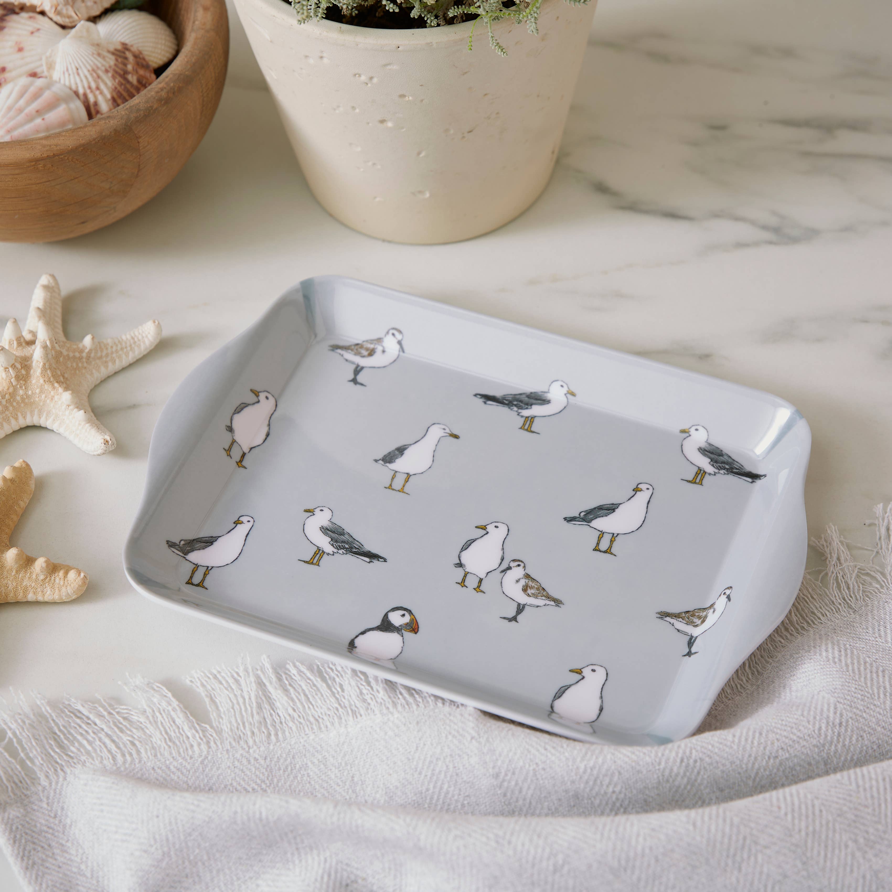 Blue Scatter Tray Coastal Birds for wholesale on Faire1