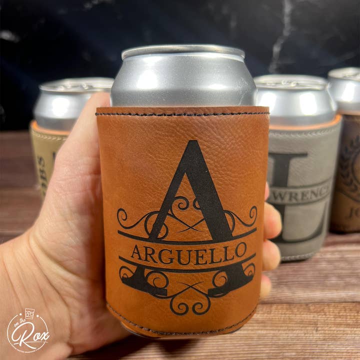 On The Rox Drinks - Wholesale Drink Huggers & Koozies - Personalized Groomsmen Can Cooler- Custom Groomsmen Gift -Personalized Wedding Can Cooler - Groomsmen Proposal -Groomsmen Can Sleeve Gifts - Beer Can Holder - Personalized Wedding Favors