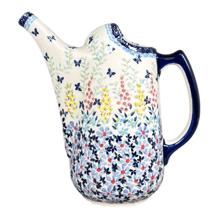 Watering Can, Pitcher, 1.65 Liters in "Butterfly Bounty" by Manufaktura | K055S-WK76 for wholesale by Polish Pottery Outlet