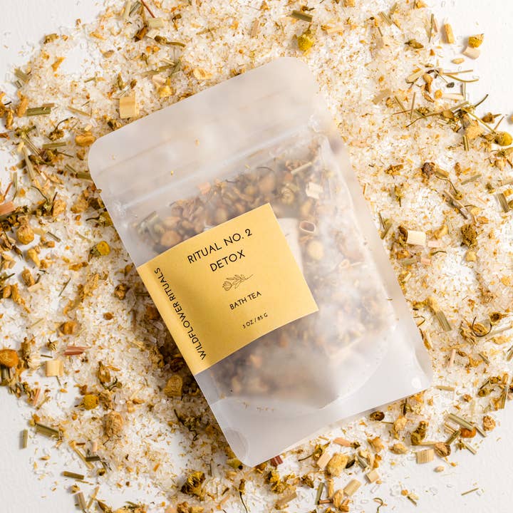 Wildflower Rituals - Wholesale Bath Soak/Milk - Ritual No. 2 Detox Botanical Bath Tea - Lemongrass Ginger2