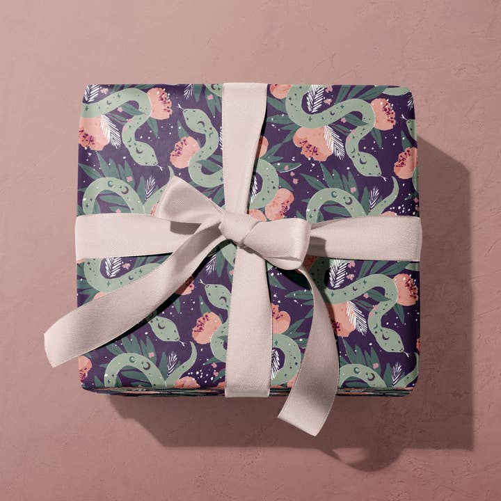 Mystical Snake Gift Wrap Sheet | Wrapping Paper | Craft for wholesale by Sister Paper Co.