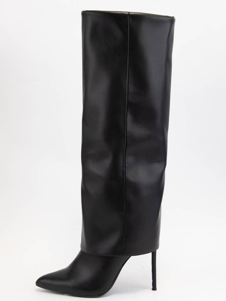 CCOCCI - Wholesale Boots - Women's - CARINA-01A FOLD OVER STILETTO HIGH HEEL TALL BOOTS1