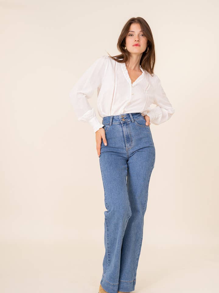 Eugenie flare Jeans for wholesale by Oraije Paris