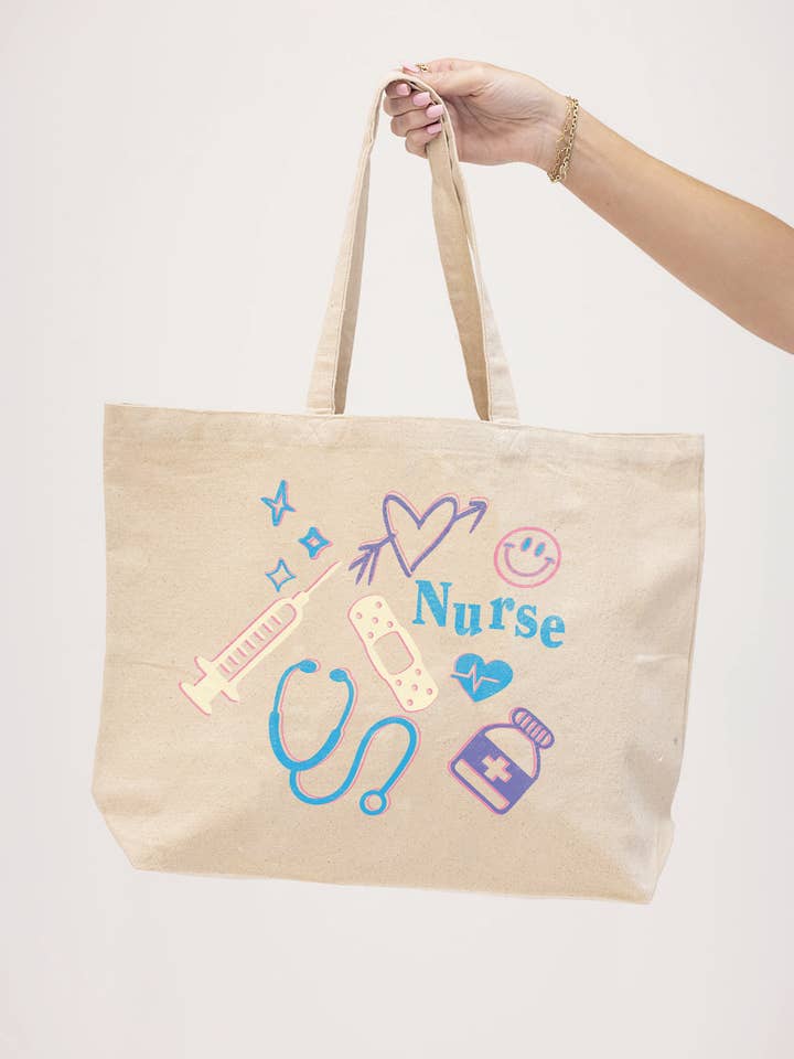 Nurse Icon Tote for wholesale by Girl Tribe Co
