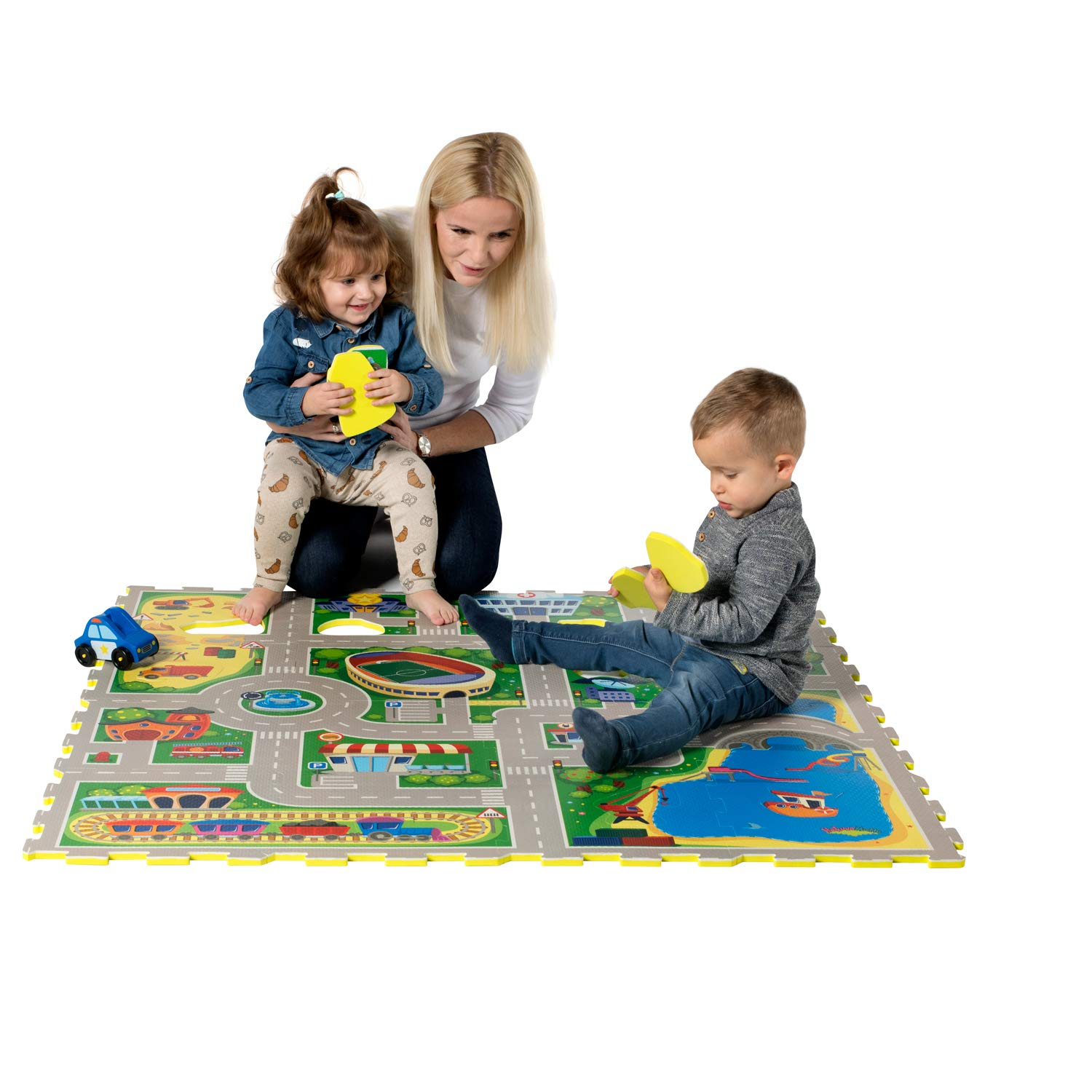 HM Hamburg Merchants GmbH – wholesale Play mat – Kids & baby – Hakuna Matte Foam Play Mat «City» 1.2 x 1.2 m4