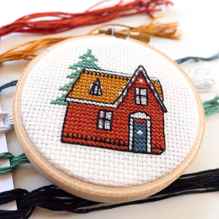 Junebug and Darlin - Wholesale Embroidery/Cross Stitch Supplies - Vintage Cabin Kit