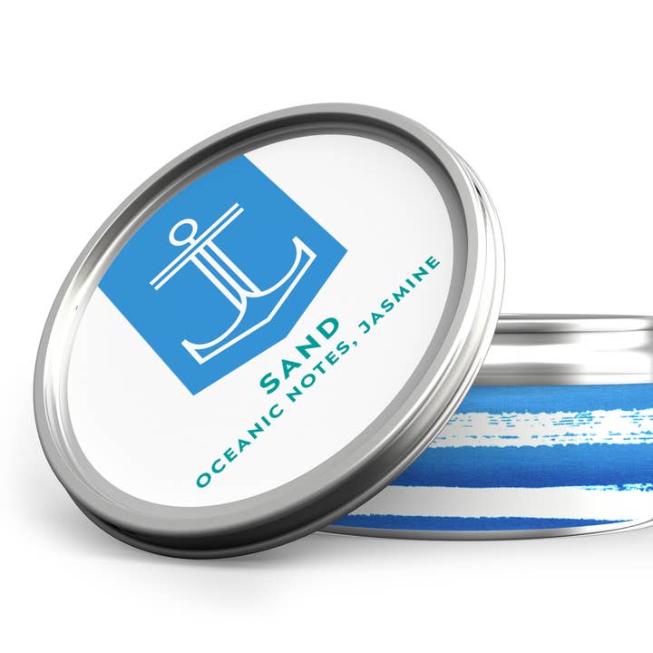 Sand Travel Tin for wholesale by Annapolis Candle