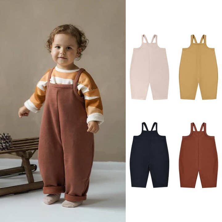 Baby Boy And Girl Solid Color Thickened Loose Comfy Romper for wholesale by MyKids-USA®