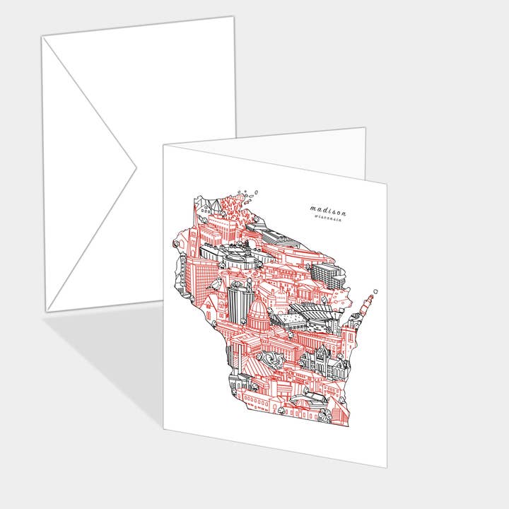 Townsville Art – Engroshandel Hverdagshilsen kort – Madison Wisconsin lykønskningskort3