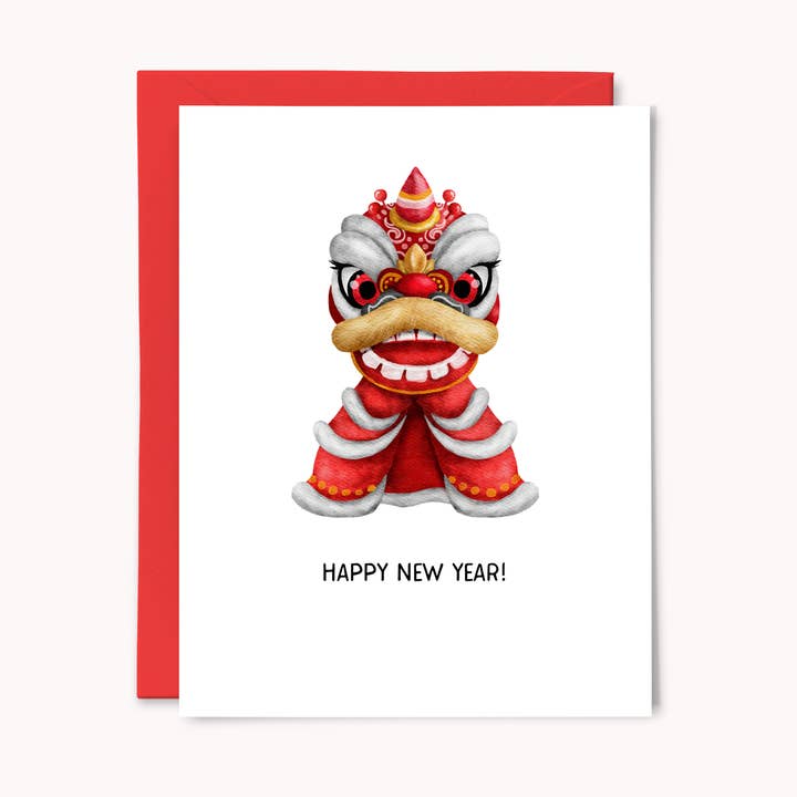 Tarjeta de felicitación de feliz año nuevo lunar para venta al por mayor de Paper Swan & Co.