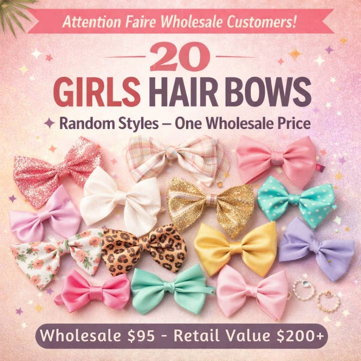 20 Piece Girls Hair Bow Mystery Bundle – Wholesale for wholesale by Bayou Born