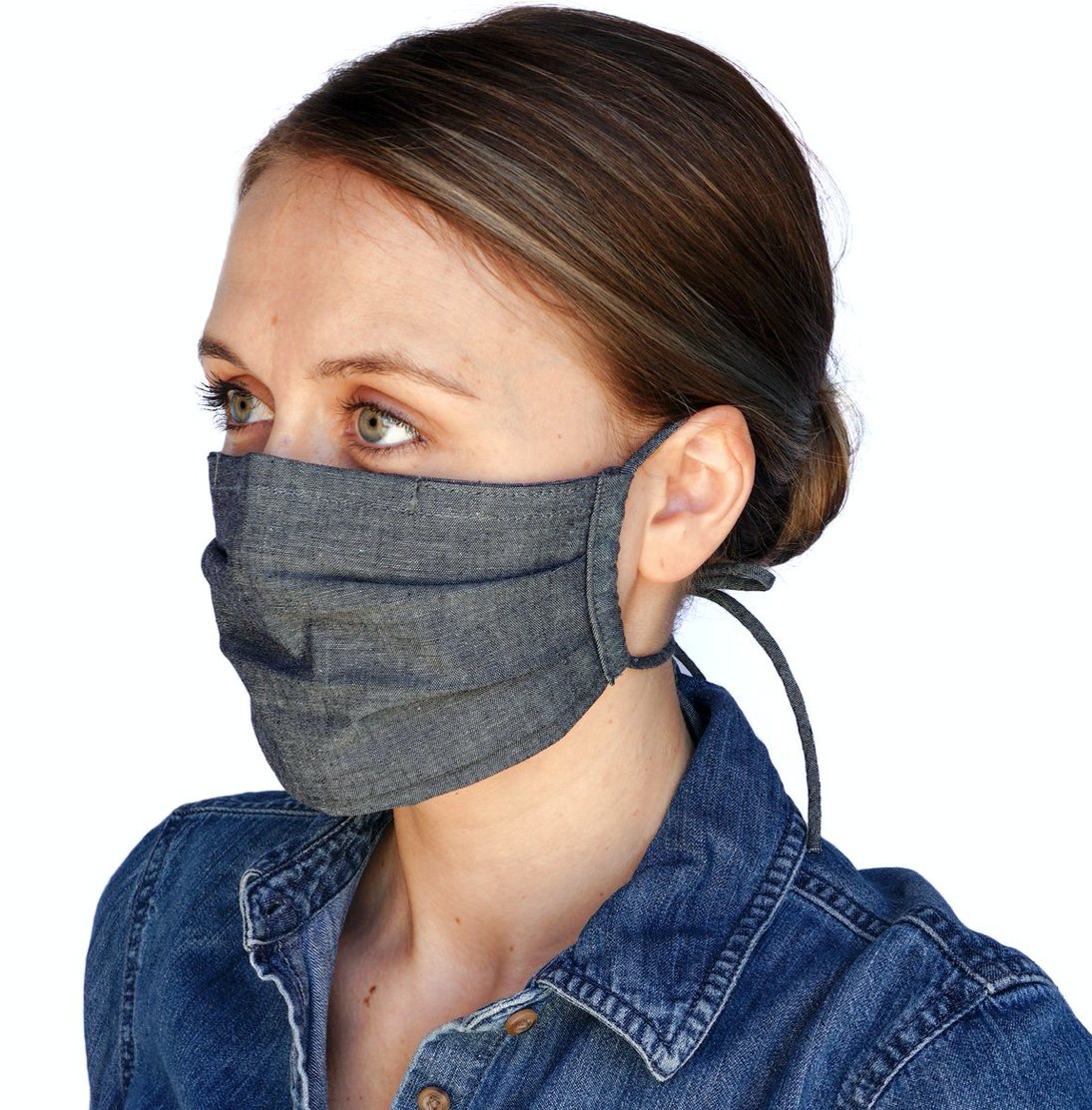 Rendall Co. – Máscara de grau médico por atacado – Máscara facial - Sentinela - Indigo Chambray0