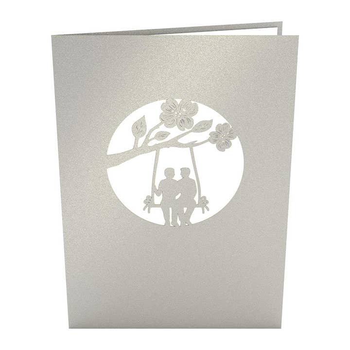 Lovepop Cards - Wholesale Love Card - Two Guys on a Swing 5''x7'' Card, Pop-Up Cards (-30%)