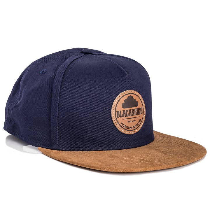 Blackskies - Wholesale Flat Brim Cap - Men's - Pathfinder Snapback Cap Blue-Beige1