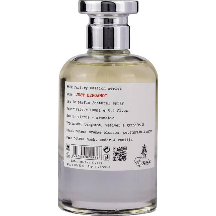 Emir Just Bergamot Factory Edition Eau de Parfum 100 ml pour la vente par S.C. ROMSCENT TRADING S.R.L.