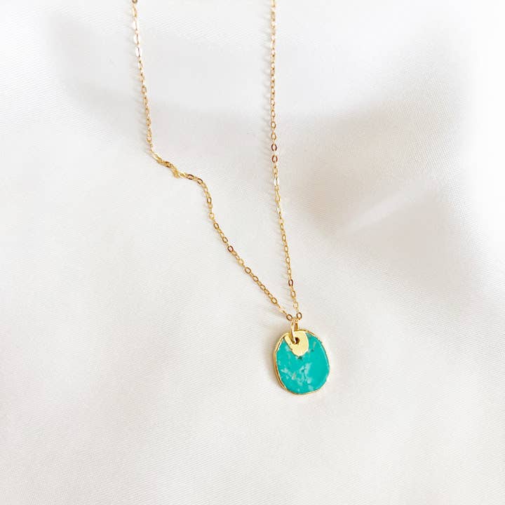 True by Kristy Jewelry - Wholesale Pendant/Charm Necklace - Free Spirit Turquoise Necklace Gold Filled