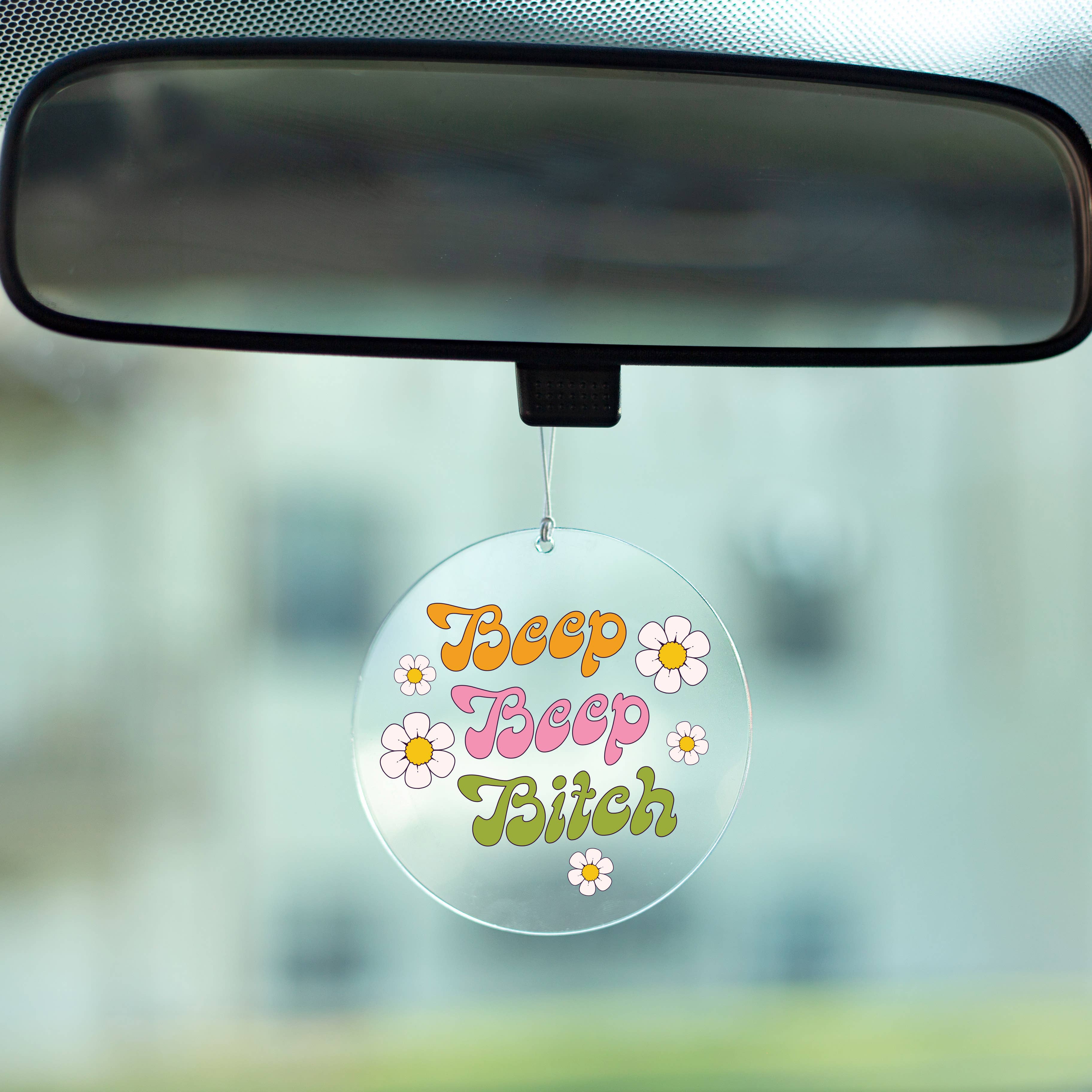 femfetti - Wholesale Car Decorative Charm - Women's - Beep Beep Bitch Rearview Mirror Hang0