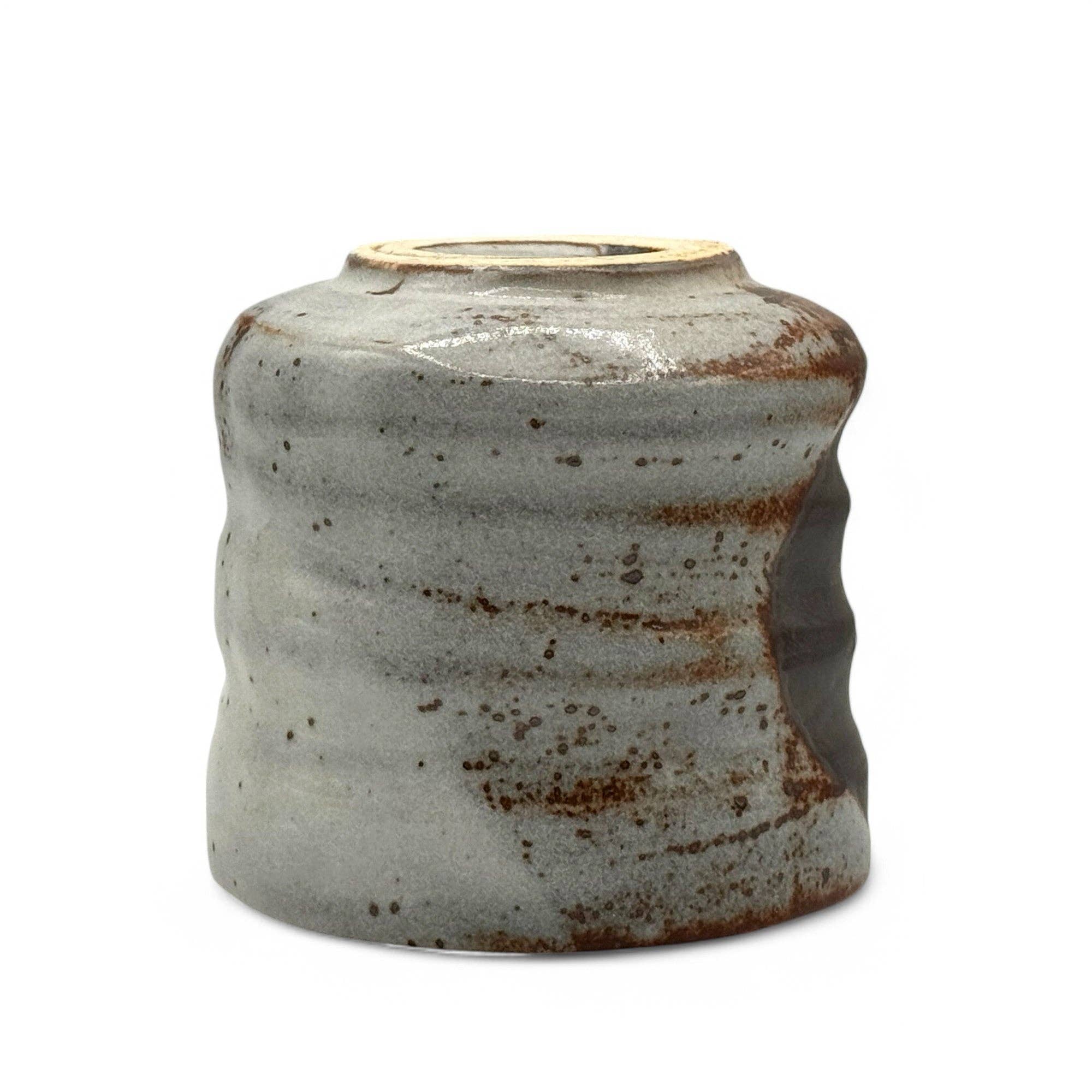 Inoue Tea - Wholesale Coffee/Tea Cup - Nezumi Shino Gray Oversized Mino-yaki Yunomi - Japanese Teacup4