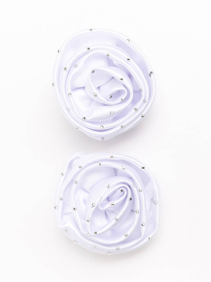 Alice Rose, vita satinsko clips för brudskor för wholesale av Turf