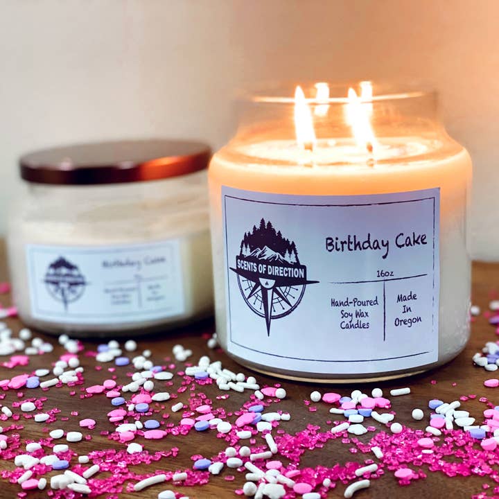 Birthday Cake - Soy Candle for wholesale by Scents of Direction Candle Co