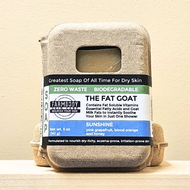 Farmbody Skin Care - Venta al por mayor Pastilla de jabón - The Fat Goat | El mejor jabón de leche de cabra y sebo para eccema y piel irritada2