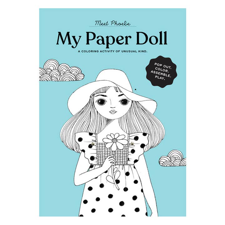 Of Unusual Kind - Wholesale DIY Craft Kit - Kids - PHOEBE COLORING PAPER DOLL KIT