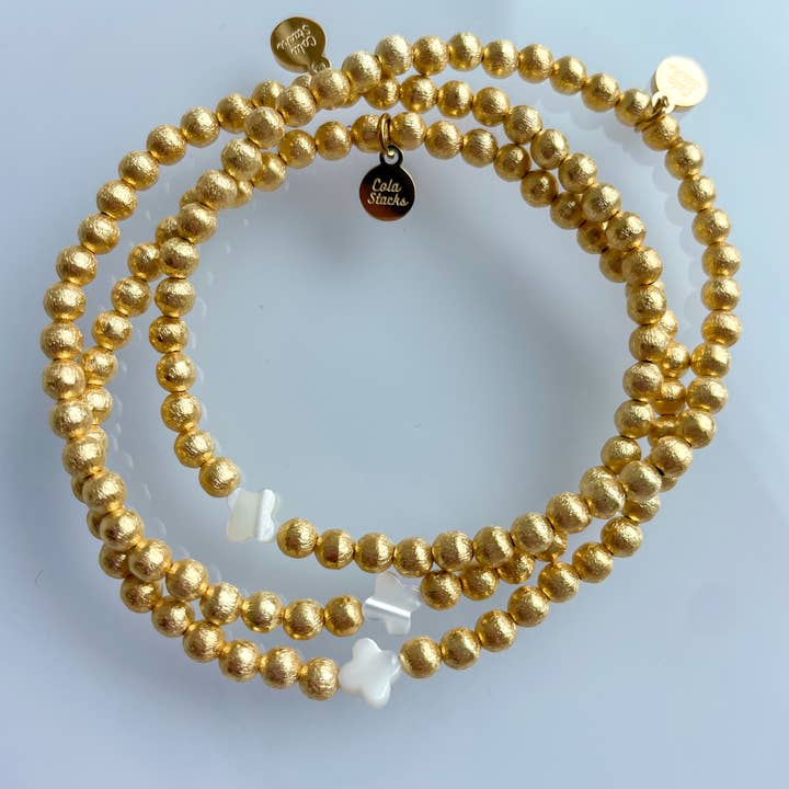 Cola Stacks - Wholesale Beaded Bracelet - Pearl Cross Bracelet