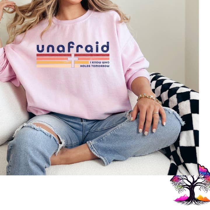 Christian Sweatshirt- Unafraid-Streetwear Style for wholesale by Honey & Haven